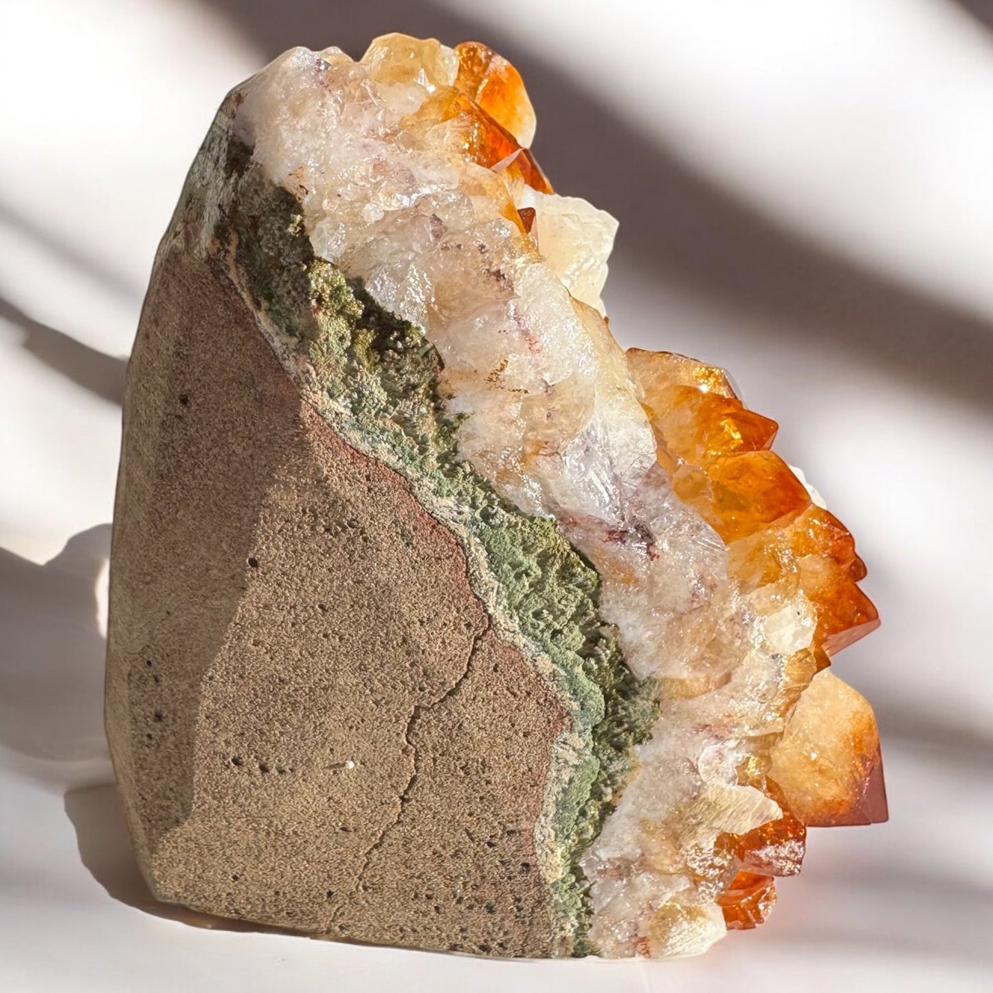 Citrine with Calcite