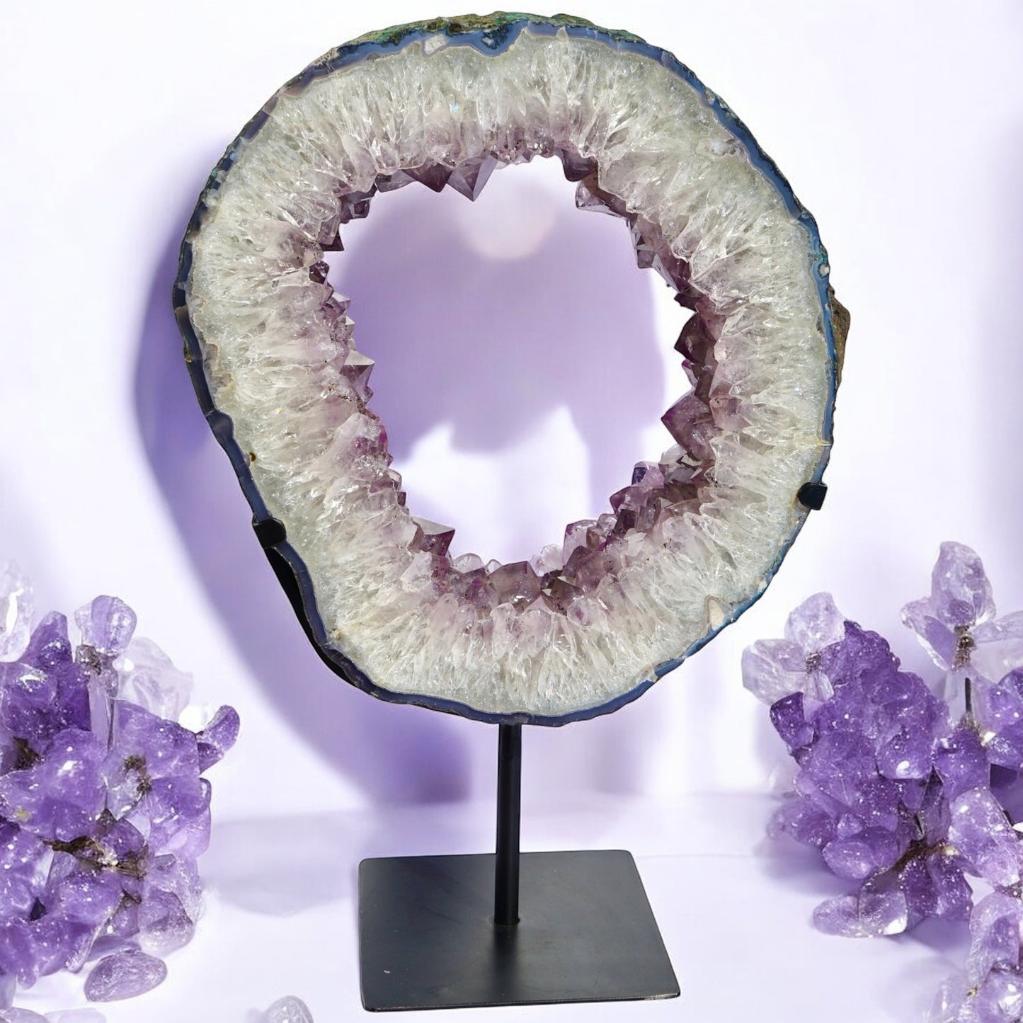 High Quality Brazilian Amethyst Crystal Portal with stand