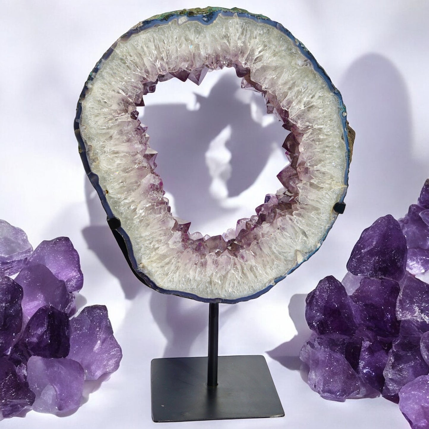 High Quality Brazilian Amethyst Crystal Portal with stand