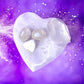 Selenite Heart Charging Plate