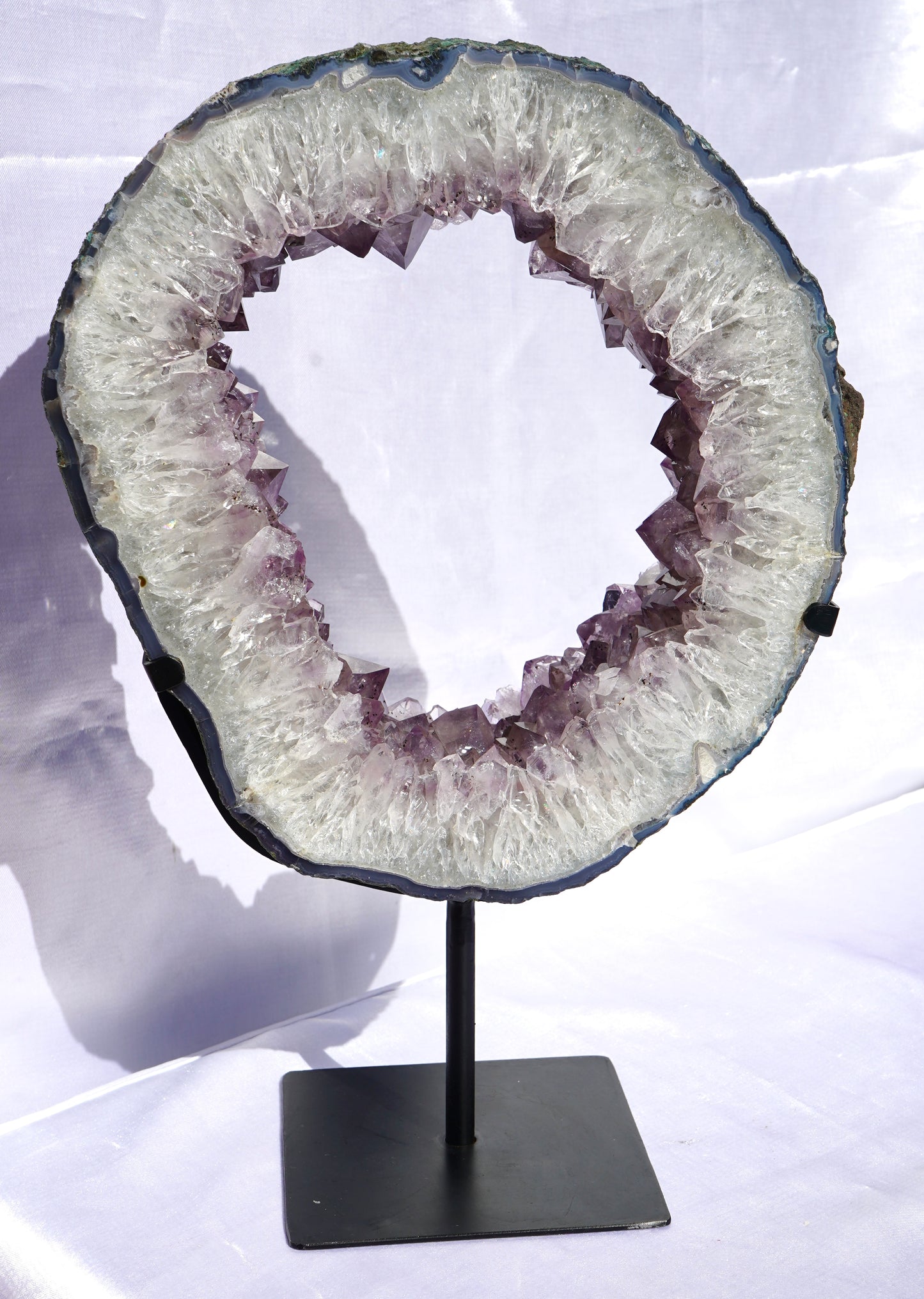 High  Quality Brazilian Amethyst Crystal Portal with stand