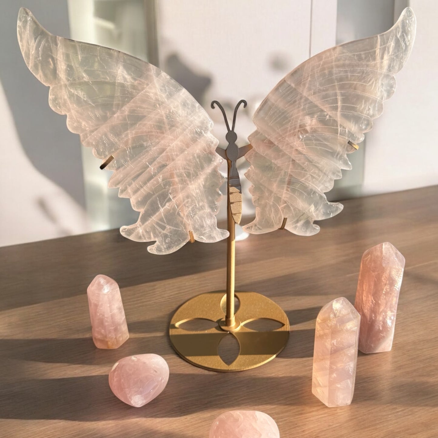 Rose Quartz Butterfly wings