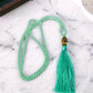 Crystal Buddha Tassel Necklace