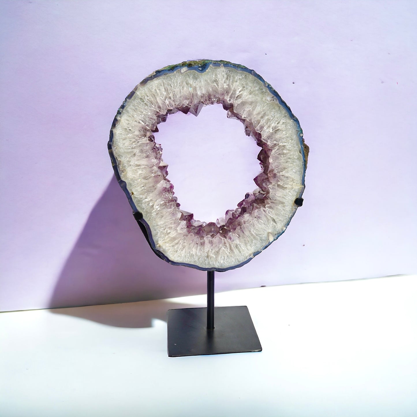 High  Quality Brazilian Amethyst Crystal Portal with stand