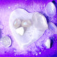 Selenite Heart Charging Plate