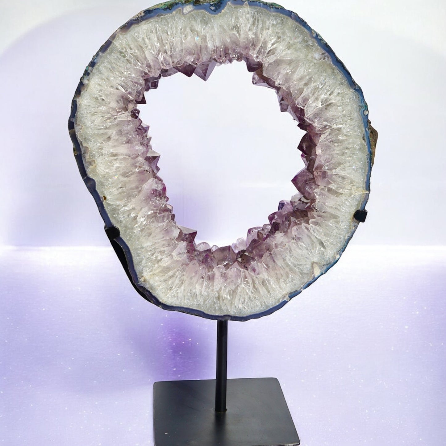 High  Quality Brazilian Amethyst Crystal Portal with stand