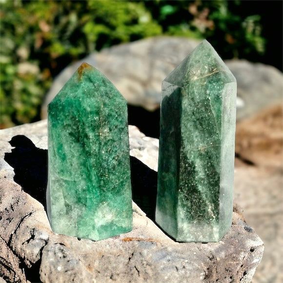 Green Aventurine Obelisk Towers