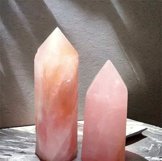 Lg Rose Quartz Towers