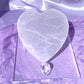 Selenite Heart Charging Plate