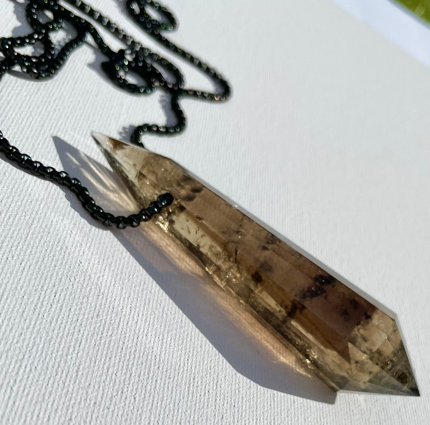 Smoky Quartz Vogel Necklace