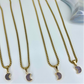 Druzy Crescent Moon necklace