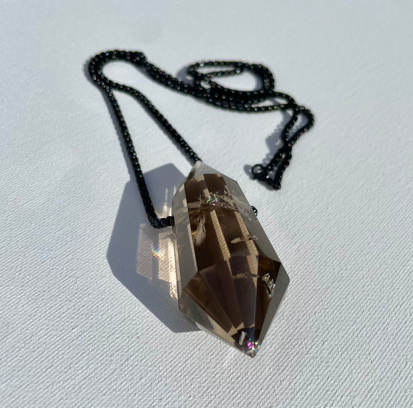 Smoky Quartz Vogel Necklace