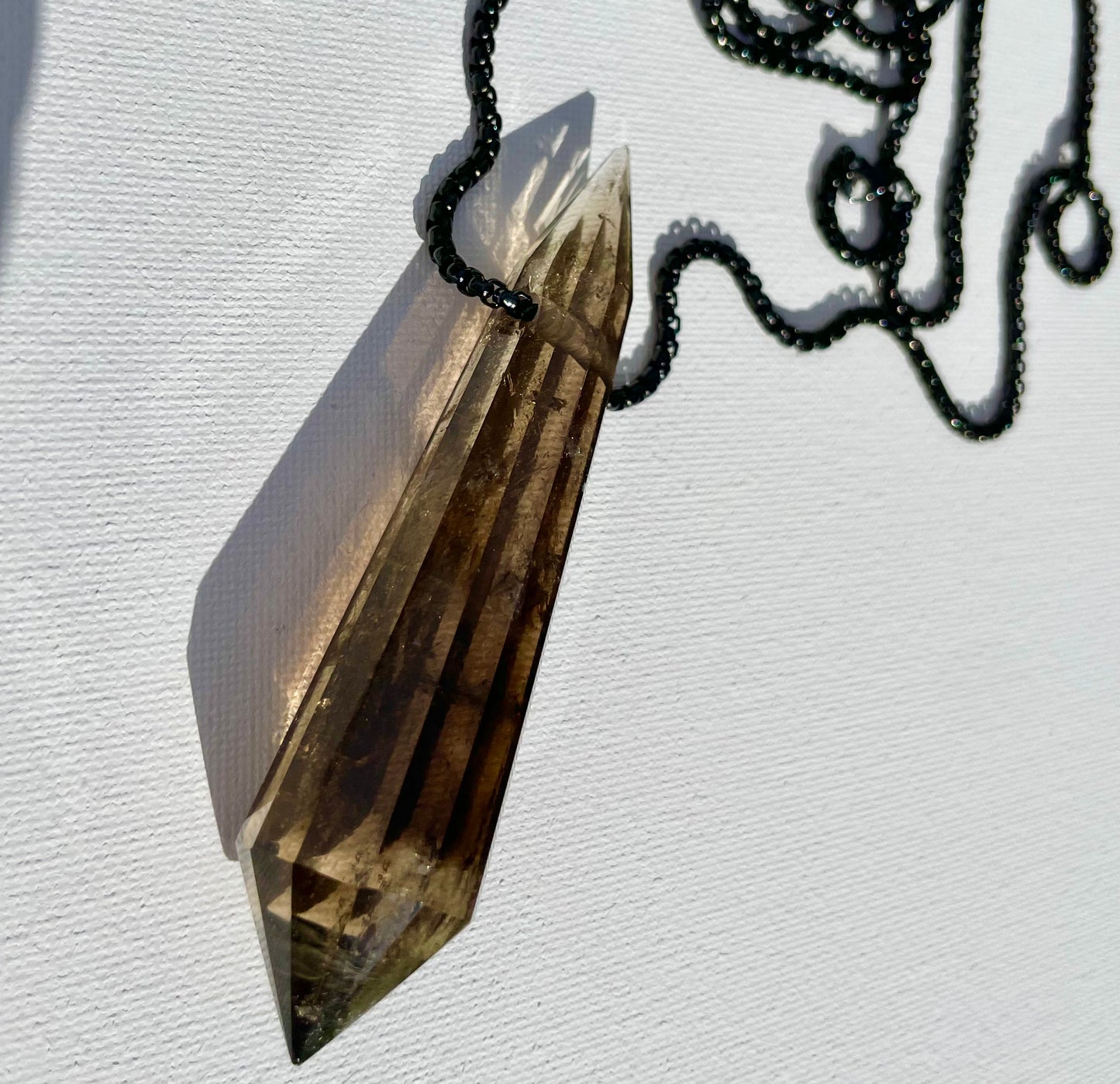 Smoky Quartz Vogel Necklace