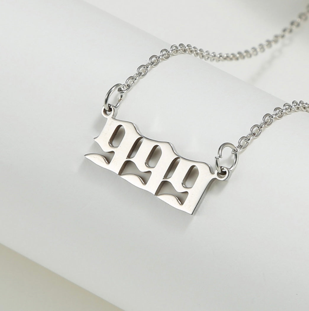 Angel Number 999 Necklace - Spiritual and Aligned