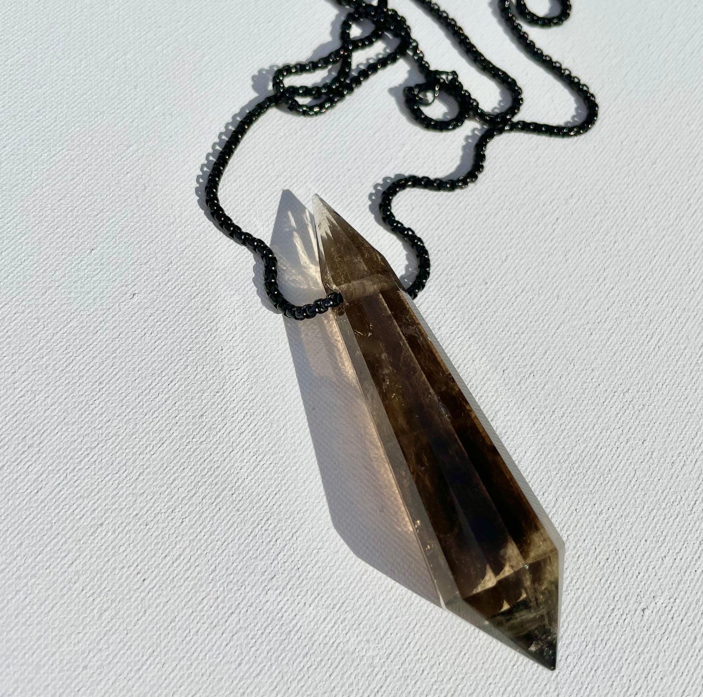 Smoky Quartz Vogel Necklace