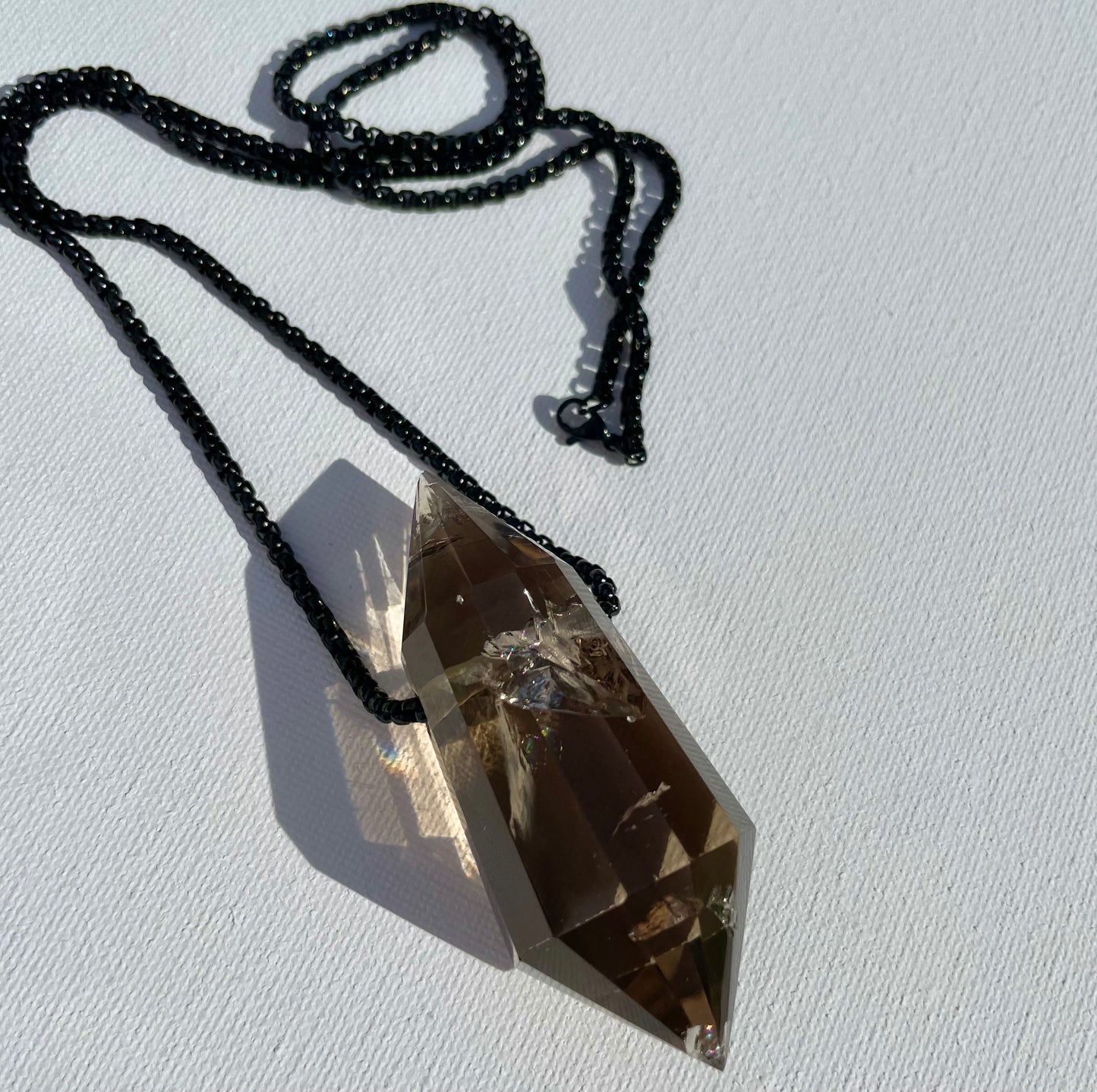 Smoky Quartz Vogel Necklace