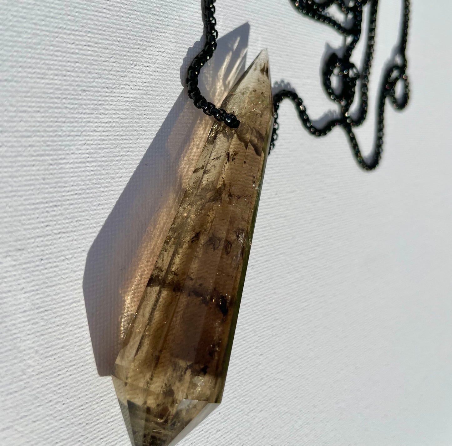 Smoky Quartz Vogel Necklace